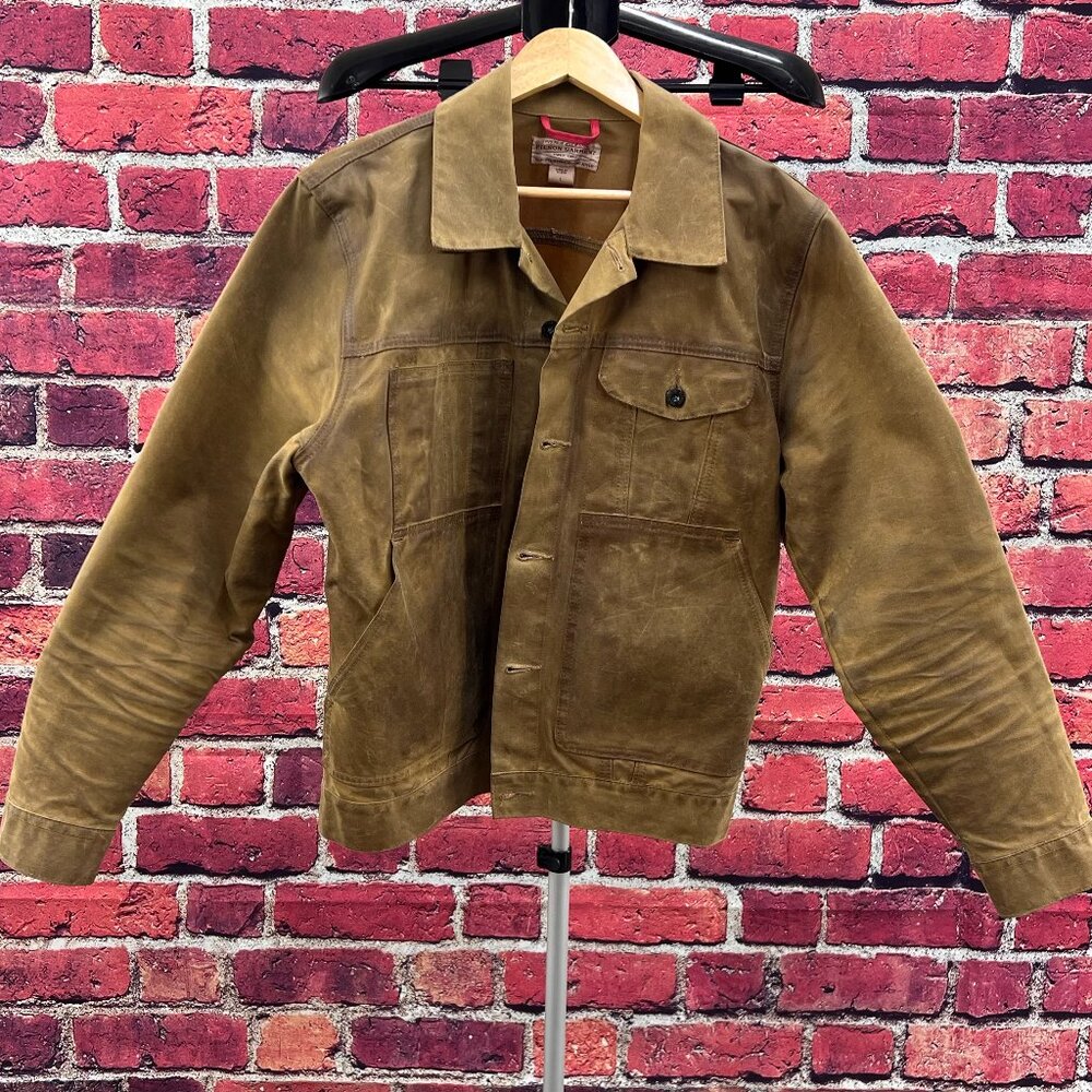 Filson Unlined Short Cruiser, Tan, Large Seattle Fit, Made in USA